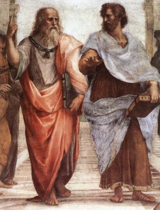 Plato (left) and Aristotle (Right) by Raphael